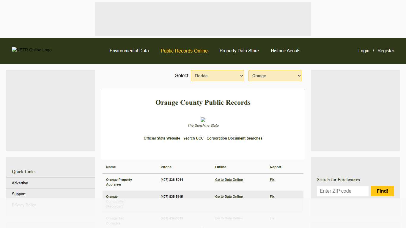 NETR Online • Orange • Orange Public Records, Search Orange Records, Orange Property Tax, Florida Property Search, Florida Assessor