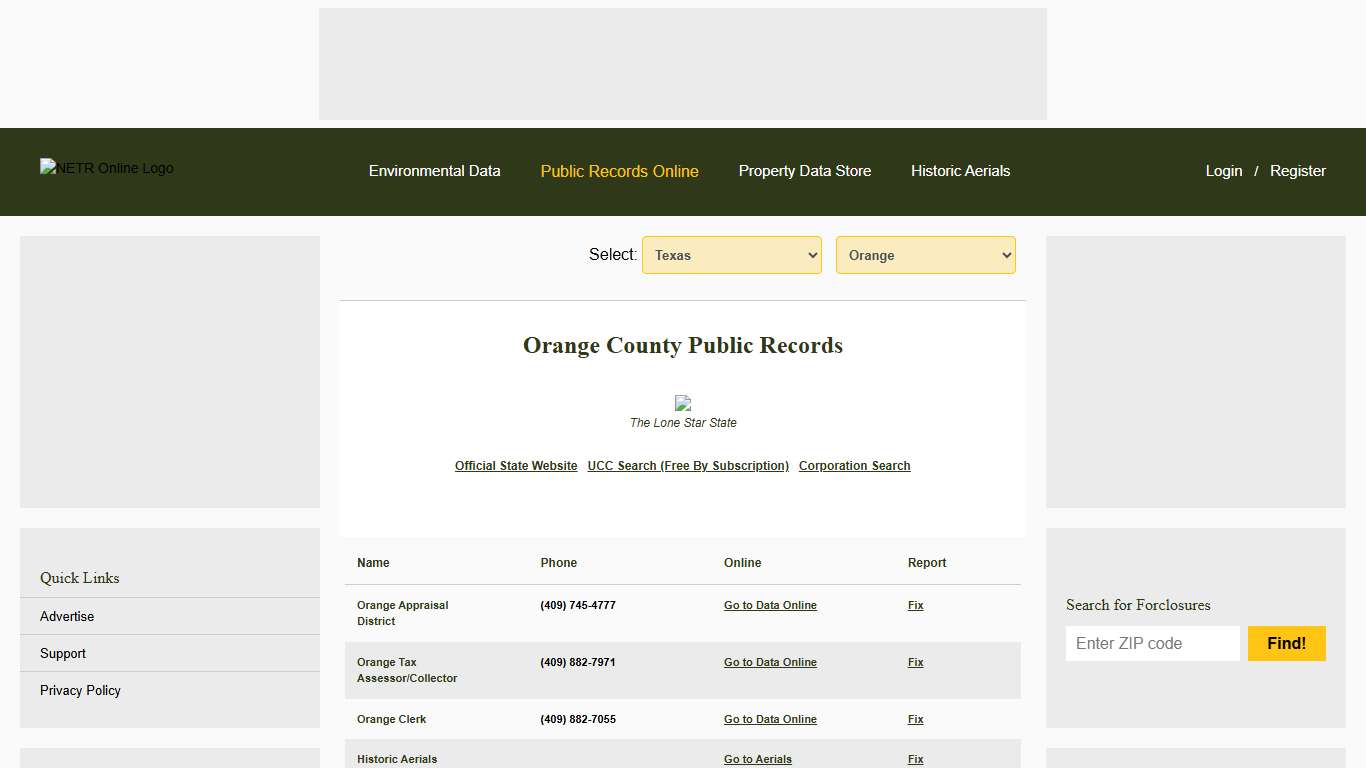 NETR Online • Orange • Orange Public Records, Search Orange Records, Orange Property Tax, Texas Property Search, Texas Assessor